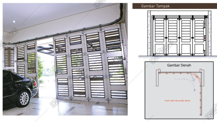 Jual Dekkson BB 8204 Grendel Bawah Beroda Pintu  Dorong 