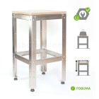 Meja Kokoh Heavy Duty 40 x 40 cm Stainless Steel Rangka SS