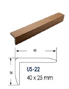 Lis Penutup Decking US-22 40 x 25 mm