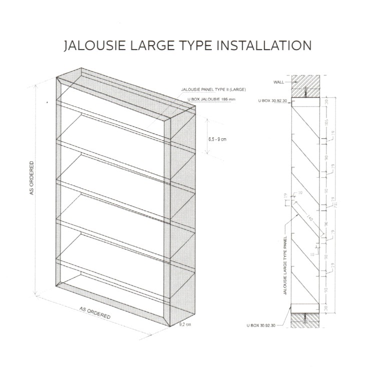 Jual Jalusi Metal Panellux Tipe Besar Ventilasi  Bangunan 